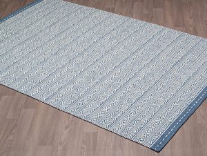 Parague Ivoire Marine - carpette tapis